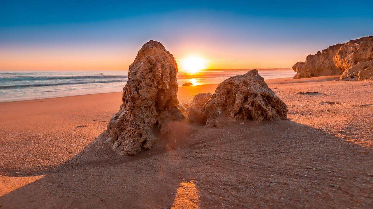 algarve portugal sunset